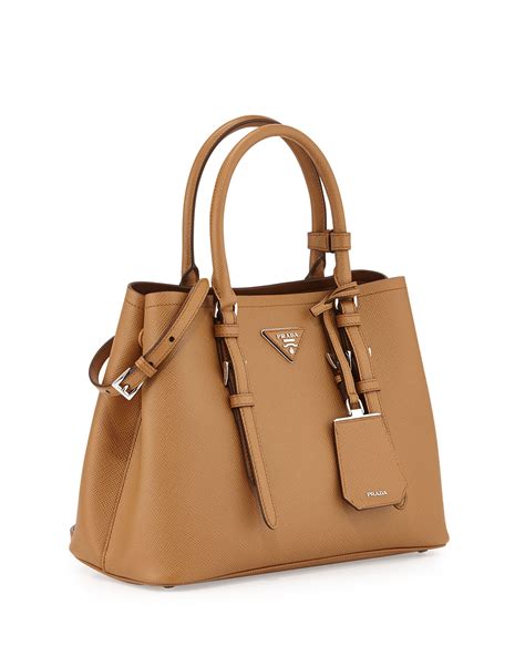 prada saffiano cuir double large tote bag|prada saffiano tote price.